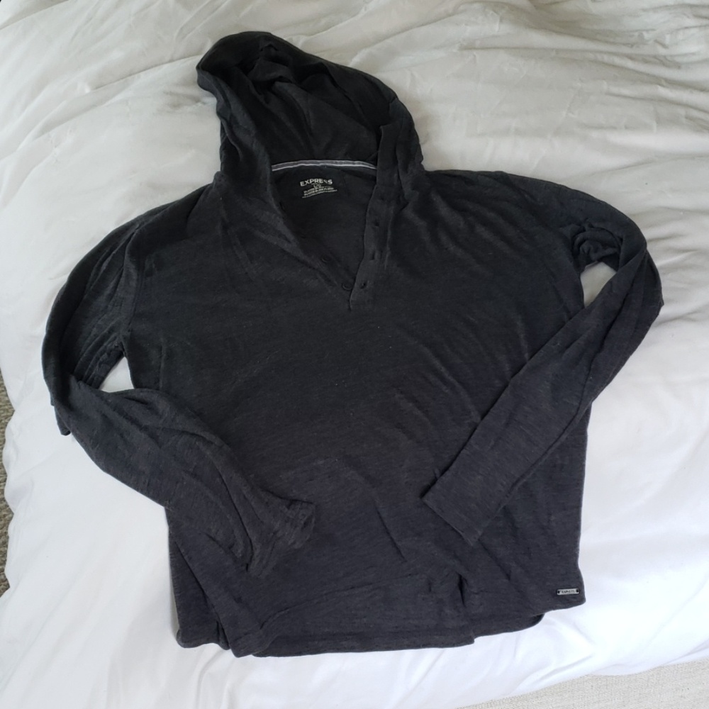 Express Mens Henley Sweatshirt